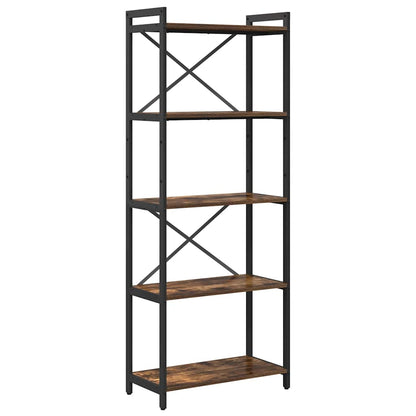 Bücherregal 60 x 30 x 155 cm Holzwerkstoff Geräucherte Eiche