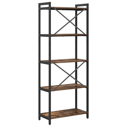 Bücherregal 60 x 30 x 155 cm Holzwerkstoff Geräucherte Eiche