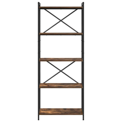 Bücherregal 60 x 30 x 155 cm Holzwerkstoff Geräucherte Eiche