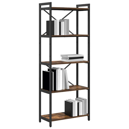 Bücherregal 60 x 30 x 155 cm Holzwerkstoff Geräucherte Eiche