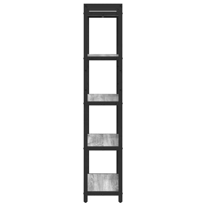 Bücherregal 60 x 30 x 155 cm Holzwerkstoff Grau Sonoma