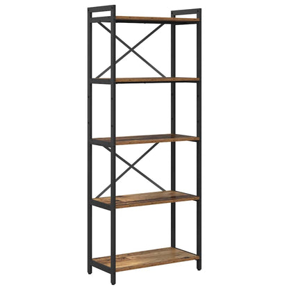 Bücherregal 60 x 30 x 155 cm Holzwerkstoff Altholz