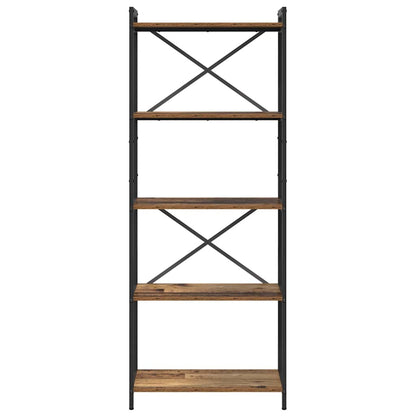 Bücherregal 60 x 30 x 155 cm Holzwerkstoff Altholz