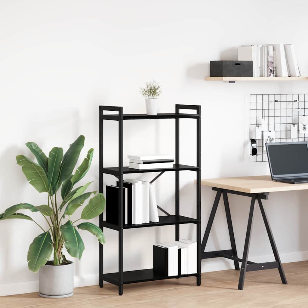 Bücherregal Schwarz Eichen-Optik 60 x 30 x 118 cm Holzwerkstoff