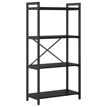 Bücherregal 60 x 30 x 120 cm Holzwerkstoff Schwarz Eichen-Optik