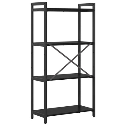 Bücherregal 60 x 30 x 120 cm Holzwerkstoff Schwarz Eichen-Optik