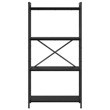 Bücherregal 60 x 30 x 120 cm Holzwerkstoff Schwarz Eichen-Optik