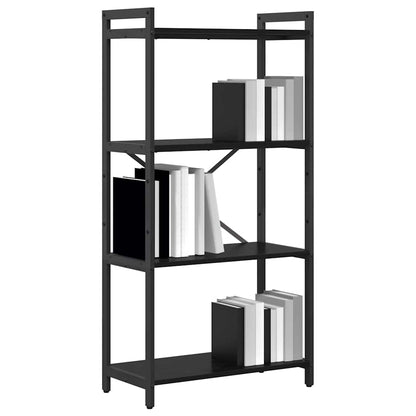 Bücherregal 60 x 30 x 120 cm Holzwerkstoff Schwarz Eichen-Optik