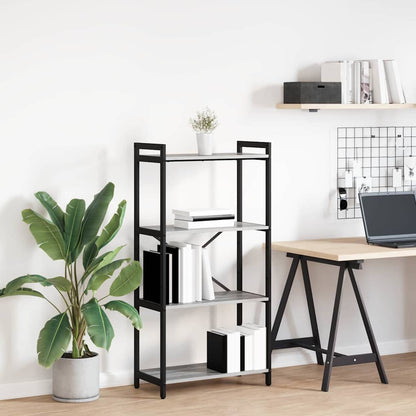 Bücherregal 60 x 30 x 120 cm Holzwerkstoff Grau Sonoma