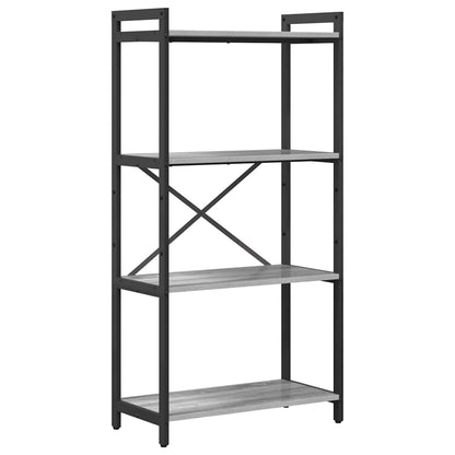 Bücherregal 60 x 30 x 120 cm Holzwerkstoff Grau Sonoma