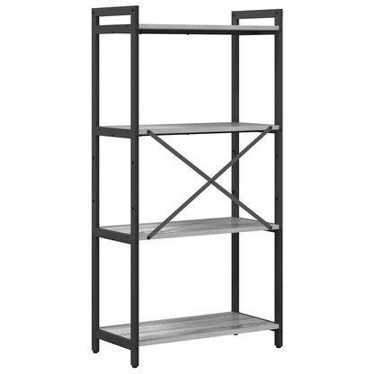Bücherregal 60 x 30 x 120 cm Holzwerkstoff Grau Sonoma