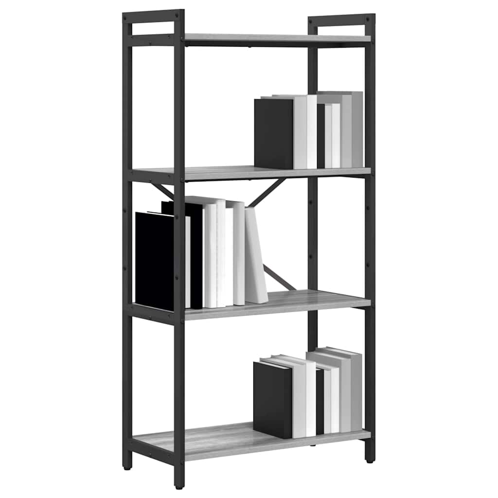 Bücherregal Grau Sonoma 60 x 30 x 118 cm Holzwerkstoff