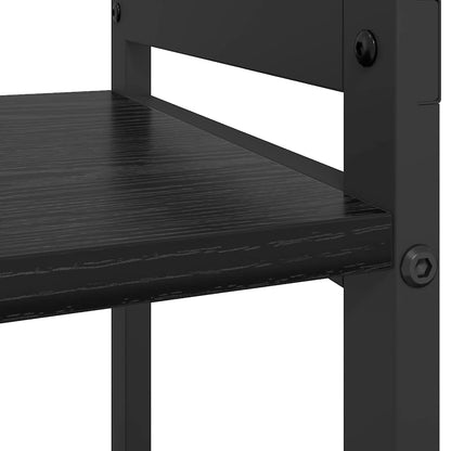 Bücherregal 60 x 30 x 85 cm Holzwerkstoff Schwarz Eichen-Optik