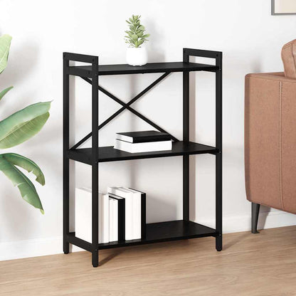 Bücherregal 60 x 30 x 85 cm Holzwerkstoff Schwarz Eichen-Optik