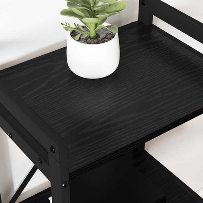 Bücherregal 60 x 30 x 85 cm Holzwerkstoff Schwarz Eichen-Optik