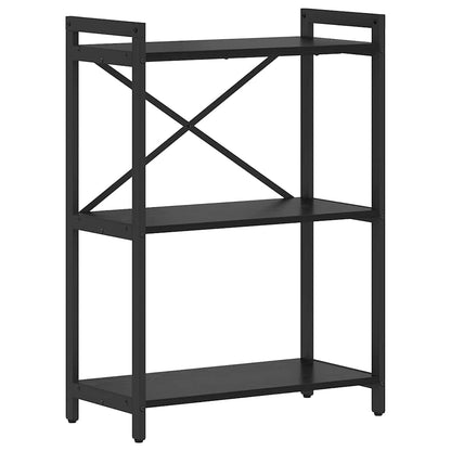 Bücherregal 60 x 30 x 85 cm Holzwerkstoff Schwarz Eichen-Optik
