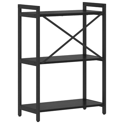 Bücherregal 60 x 30 x 85 cm Holzwerkstoff Schwarz Eichen-Optik