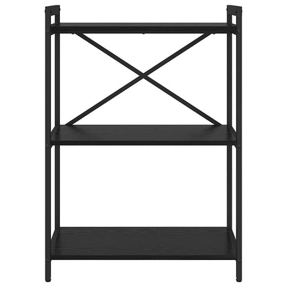Bücherregal 60 x 30 x 85 cm Holzwerkstoff Schwarz Eichen-Optik