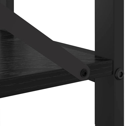 Bücherregal 60 x 30 x 50 cm Holzwerkstoff Schwarz Eichen-Optik