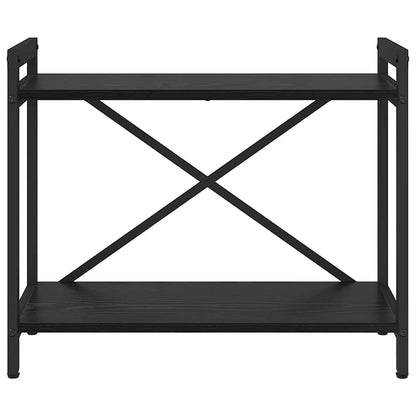 Bücherregal 60 x 30 x 50 cm Holzwerkstoff Schwarz Eichen-Optik