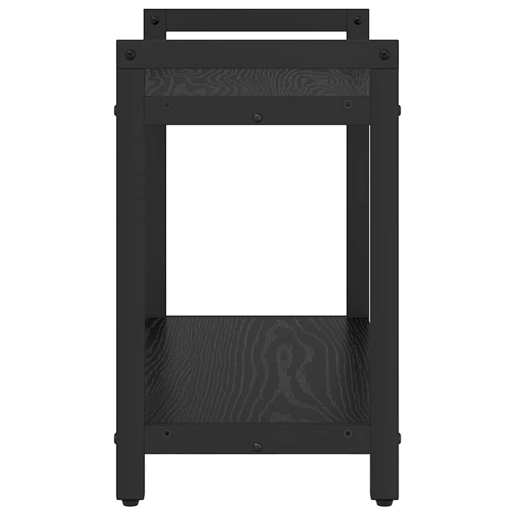 Bücherregal Schwarz Eichen-Optik 60 x 30 x 48,5 cm