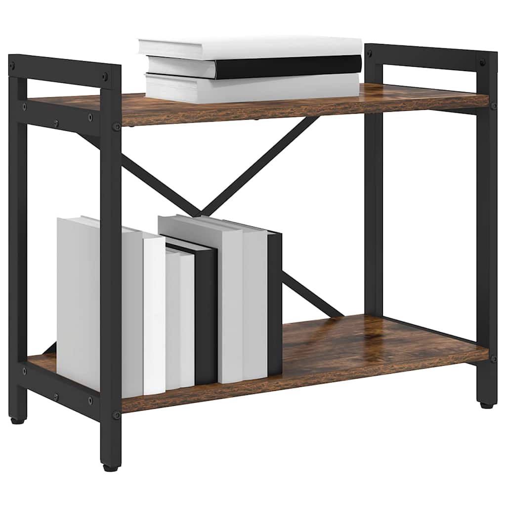 Bücherregal Räuchereiche 60 x 30 x 48,5 cm Holzwerkstoff