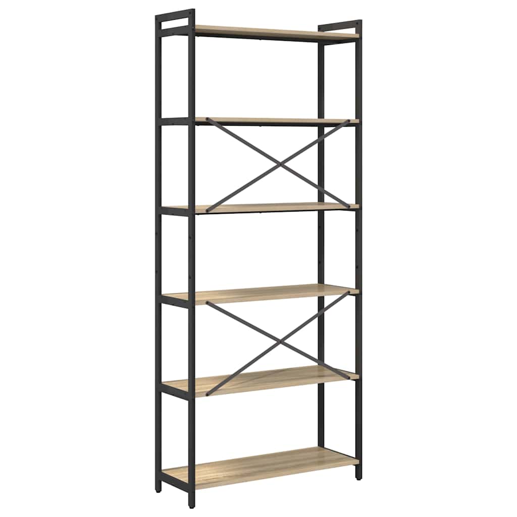 Bücherregal Sonoma-Eiche 80 x 30 x 188 cm Holzwerkstoff