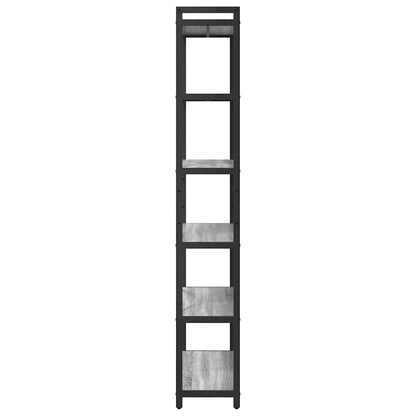 Bücherregal 80 x 30 x 189,5 cm Holzwerkstoff Grau Sonoma