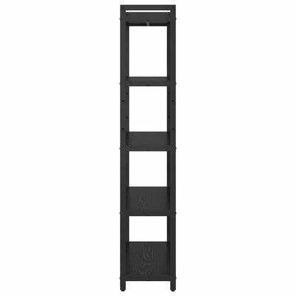Bücherregal 80 x 30 x 155 cm Holzwerkstoff Schwarz Eichen-Optik