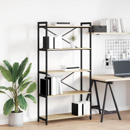 Bücherregal 80 x 30 x 155 cm Holzwerkstoff Sonoma-Eiche