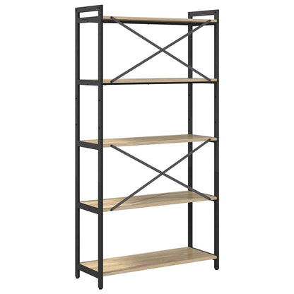 Bücherregal 80 x 30 x 155 cm Holzwerkstoff Sonoma-Eiche