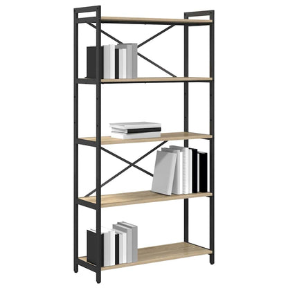 Bücherregal 80 x 30 x 155 cm Holzwerkstoff Sonoma-Eiche