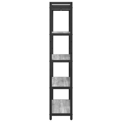 Bücherregal 80 x 30 x 155 cm Holzwerkstoff Grau Sonoma
