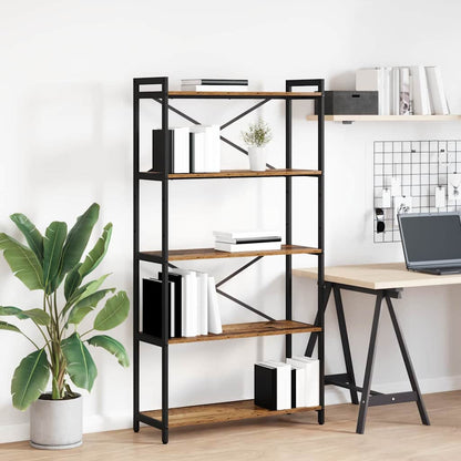 Bücherregal 80 x 30 x 155 cm Holzwerkstoff Altholz