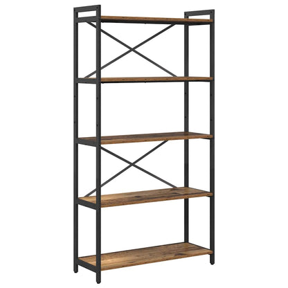 Bücherregal 80 x 30 x 155 cm Holzwerkstoff Altholz