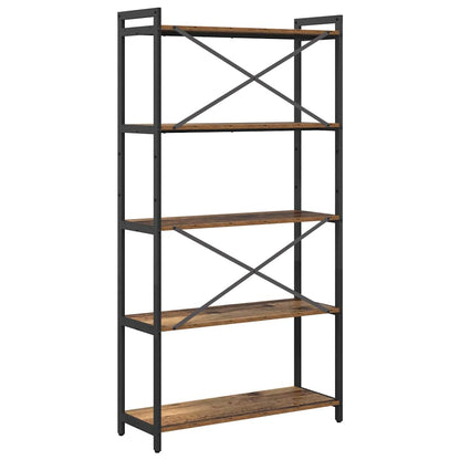 Bücherregal 80 x 30 x 155 cm Holzwerkstoff Altholz