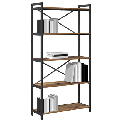 Bücherregal 80 x 30 x 155 cm Holzwerkstoff Altholz