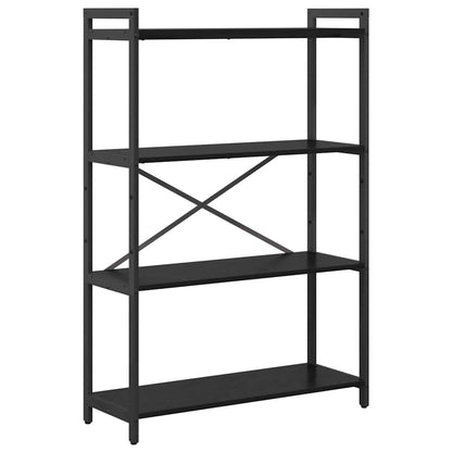 Bücherregal 80 x 30 x 120 cm Holzwerkstoff Schwarz Eichen-Optik