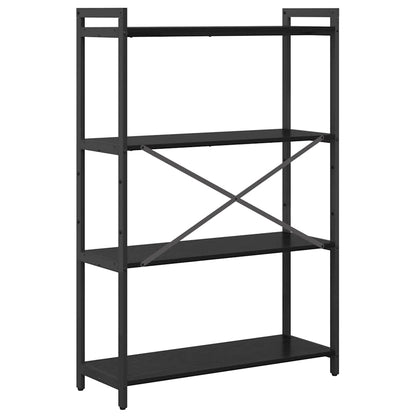 Bücherregal 80 x 30 x 120 cm Holzwerkstoff Schwarz Eichen-Optik