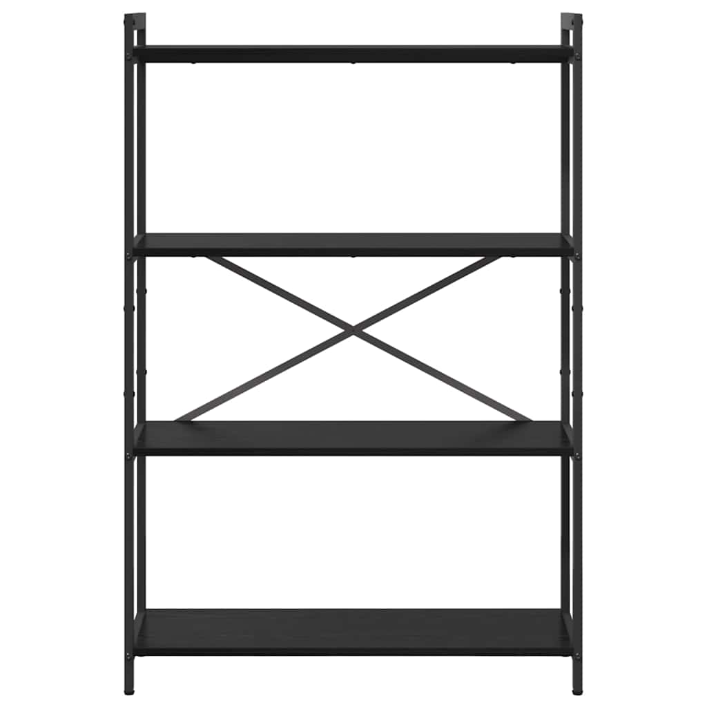 Bücherregal Schwarz Eichen-Optik 80 x 30 x 118 cm Holzwerkstoff