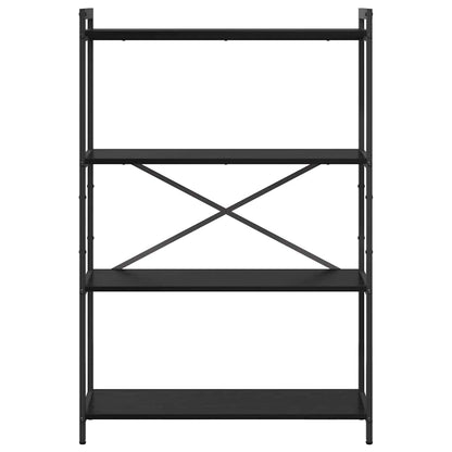 Bücherregal 80 x 30 x 120 cm Holzwerkstoff Schwarz Eichen-Optik