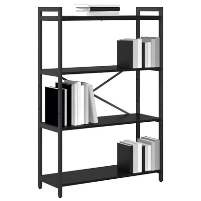 Bücherregal 80 x 30 x 120 cm Holzwerkstoff Schwarz Eichen-Optik
