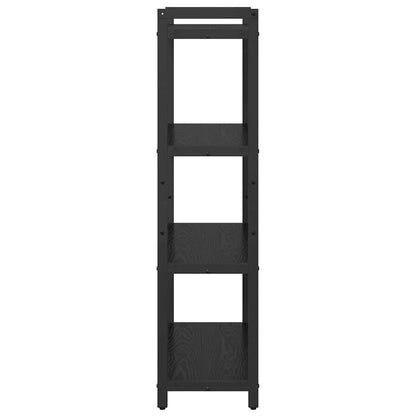 Bücherregal 80 x 30 x 120 cm Holzwerkstoff Schwarz Eichen-Optik