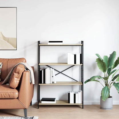 Bücherregal 80 x 30 x 120 cm Holzwerkstoff Sonoma-Eiche