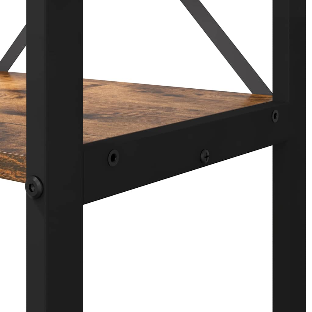 Bücherregal Räuchereiche 80 x 30 x 118 cm Holzwerkstoff