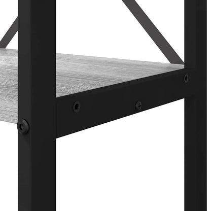 Bücherregal 80 x 30 x 120 cm Holzwerkstoff Grau Sonoma