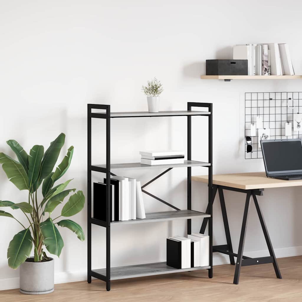 Bücherregal Grau Sonoma 80 x 30 x 118 cm Holzwerkstoff