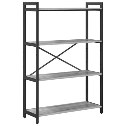 Bücherregal 80 x 30 x 120 cm Holzwerkstoff Grau Sonoma