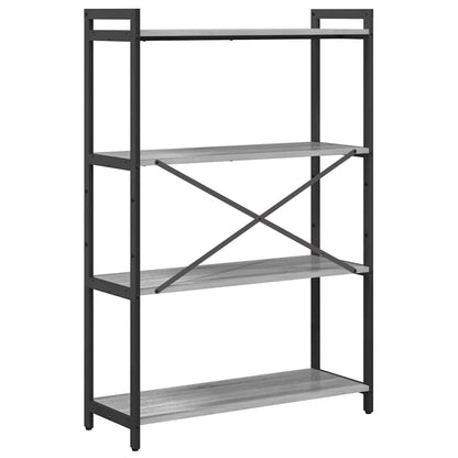 Bücherregal 80 x 30 x 120 cm Holzwerkstoff Grau Sonoma