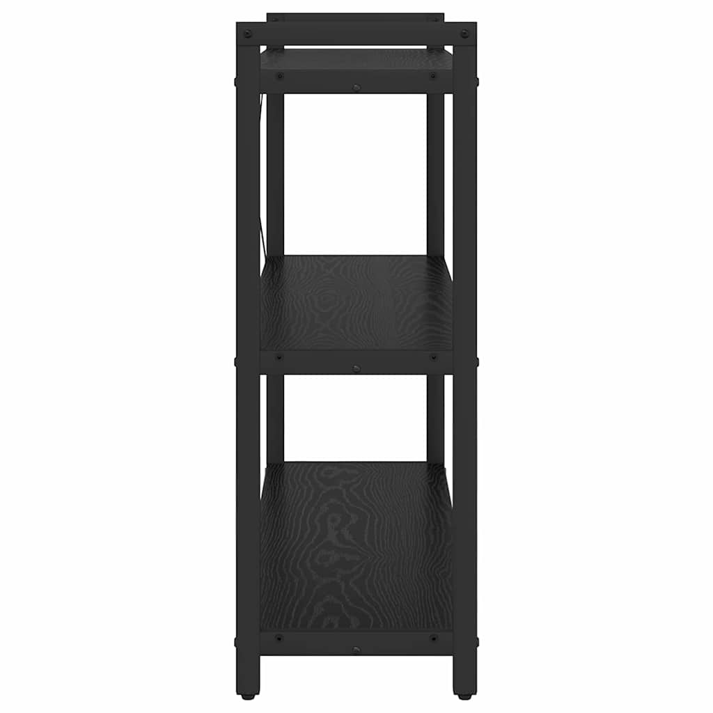 Bücherregal Schwarz Eichen-Optik 80 x 30 x 83 cm Holzwerkstoff